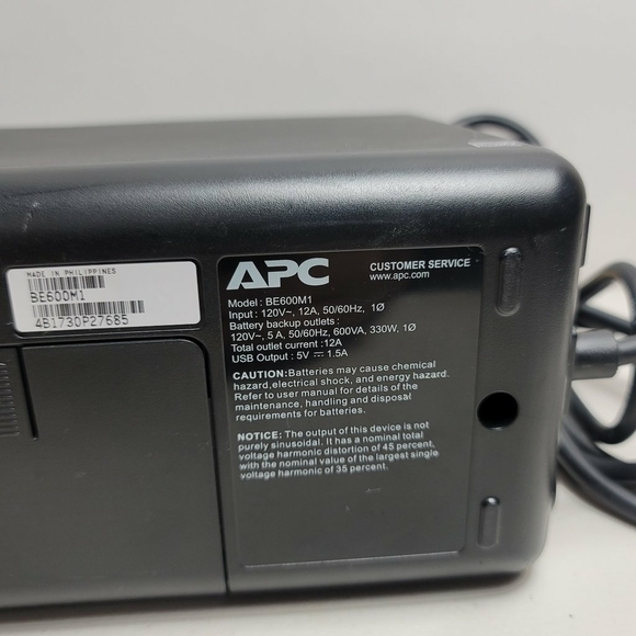 APC BE670M1 675VA 360W 7 Outlet BackUPS Uninterruptible Power Supply UPS Battery - Picture 4 of 6